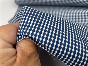 Skjorte poplin - grafisk mønster i marine, lækker kvalitet